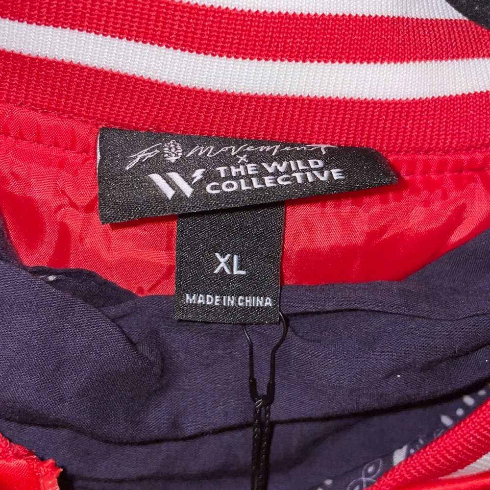 FP Movement X WILD Collective Chiefs bomber jacket NWT XL - Picture 9 of 10
